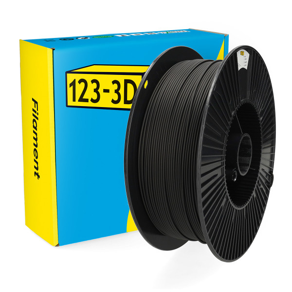 123-3D black PLA filament 2.85mm, 3kg DHM00186 - 1