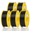 123-3D black PLA filament bundle 1.75mm, 1.1kg