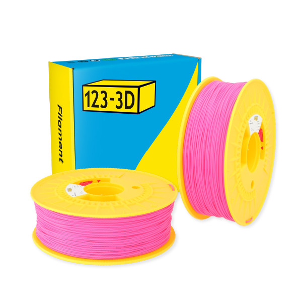 123-3D bright pink PLA filament 1.75mm, 1kg (2-pack) DHM10024 - 1