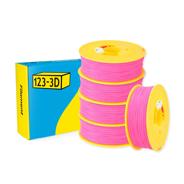 123-3D bright pink PLA filament 1.75mm, 1kg (5-pack) DHM10025 - 1