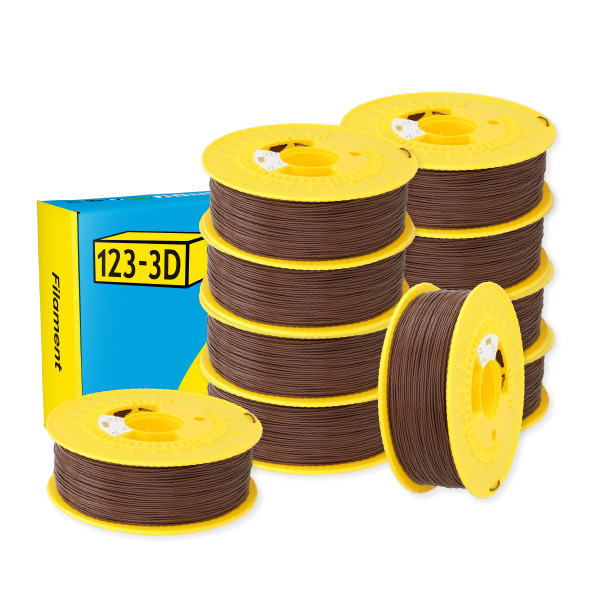 123-3D brown PLA filament 1.75mm, 1kg (10-pack)  DHM10002 - 1