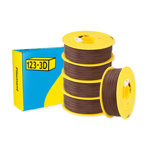 123-3D brown PLA filament 1.75mm, 1kg (5-pack)  DHM10001 - 1