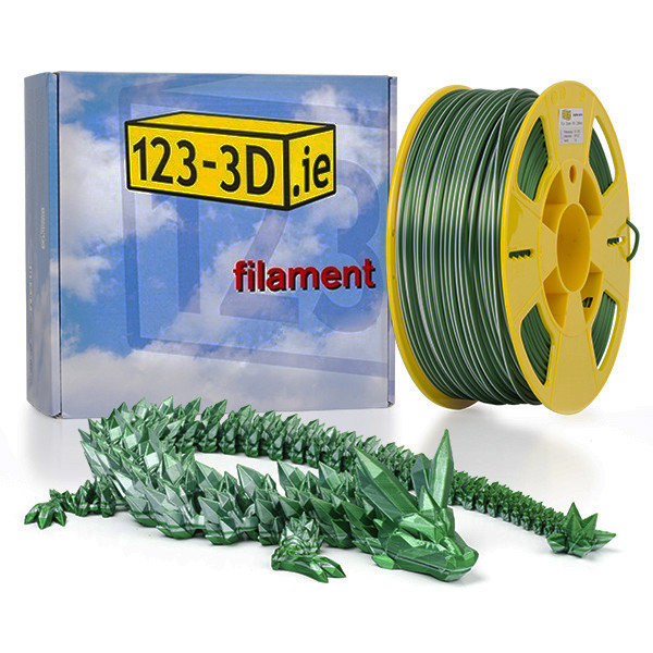 123-3D chameleon green-white PLA filament 2.85mm, 1kg  DFP11077 - 1