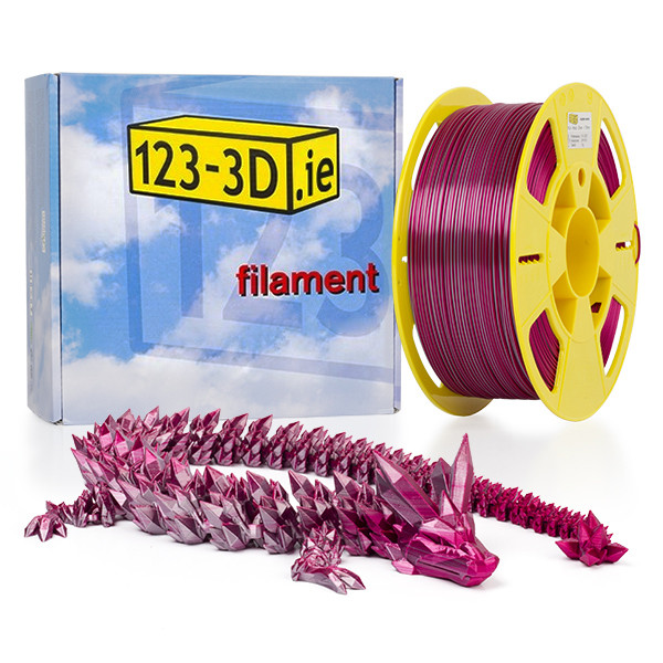 123-3D chameleon red-silver PLA filament 1.75mm, 1kg DFP11070 - 1