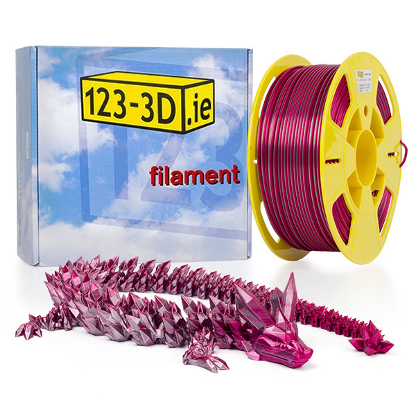 123-3D chameleon red-silver PLA filament 2.85mm, 1kg  DFP11076 - 1