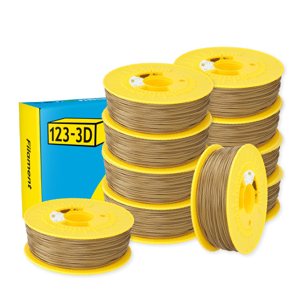123-3D gold PLA filament 1.75mm, 1kg (10-pack) DHM10011 - 1