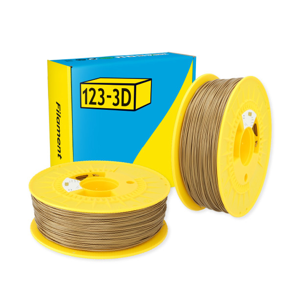 123-3D gold PLA filament 1.75mm, 1kg (2-pack) DHM10009 - 1