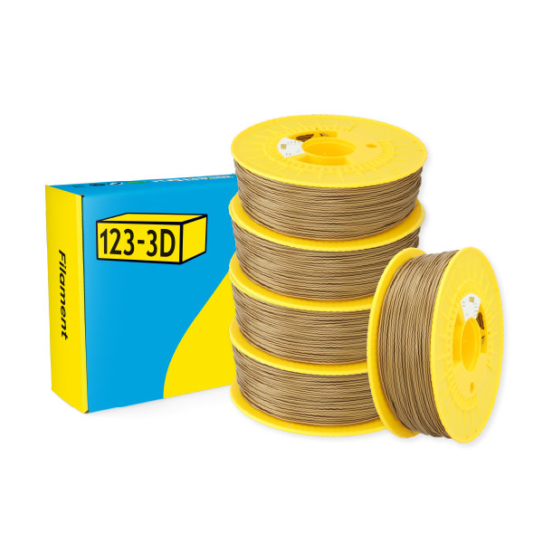 123-3D gold PLA filament 1.75mm, 1kg (5-pack)  DHM10010 - 1