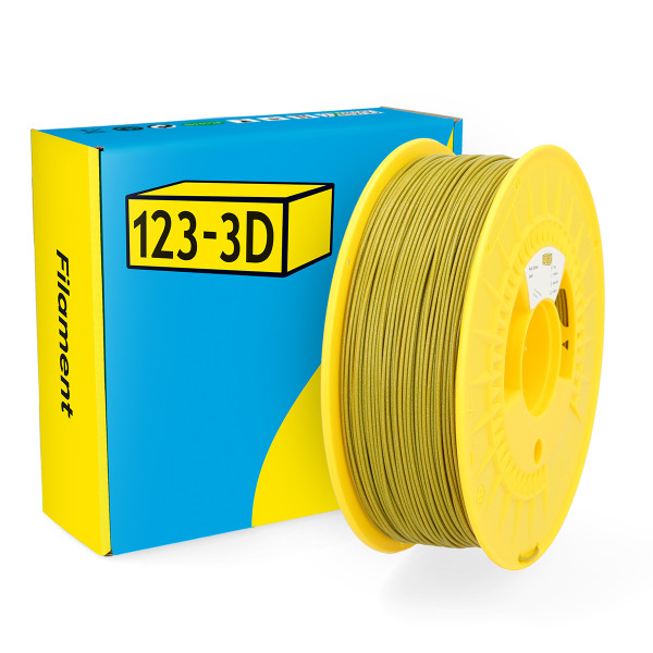123-3D gold PLA glitter filament 1.75mm, 1kg DHM00058 - 1