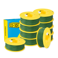 123-3D green PLA filament 1.75mm, 1kg (10-pack) DHM10017