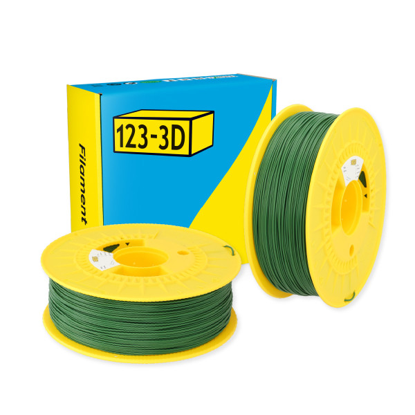 123-3D green PLA filament 1.75mm, 1kg (2-pack) DHM10015 - 1