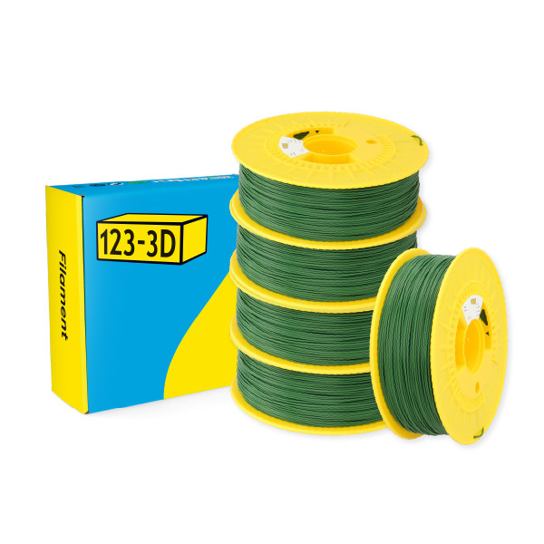 123-3D green PLA filament 1.75mm, 1kg (5-pack)  DHM10016 - 1