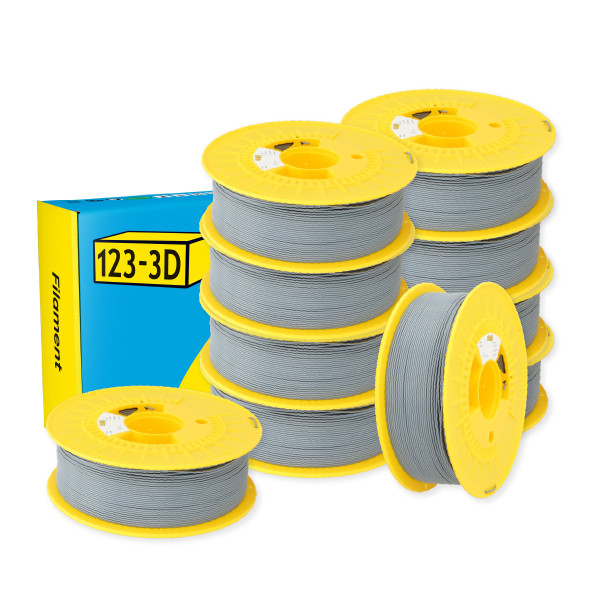 123-3D grey PLA filament 1.75mm, 1kg (10-pack)  DHM10014 - 1