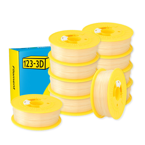 123-3D neutral PLA filament 1.75mm, 1kg (10-pack) DHM10029 - 1