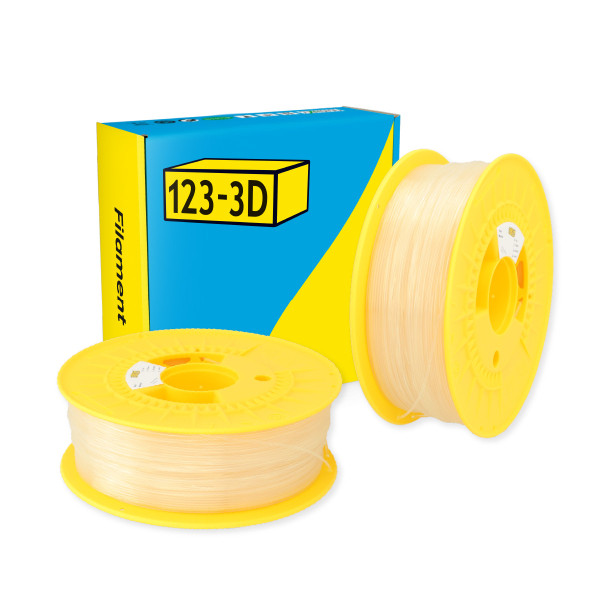 123-3D neutral PLA filament 1.75mm, 1kg (2-pack) DHM10027 - 1
