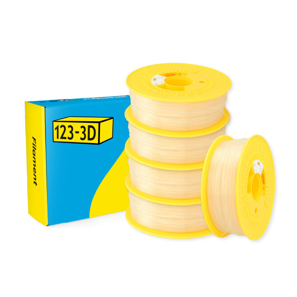 123-3D neutral PLA filament 1.75mm, 1kg (5-pack) DHM10028 - 1