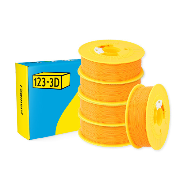 123-3D orange PLA filament 1.75mm, 1kg (5-pack)  DHM10031 - 1