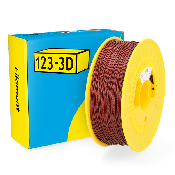 123-3D red PLA glitter filament 1.75mm, 1kg DHM00061 - 1