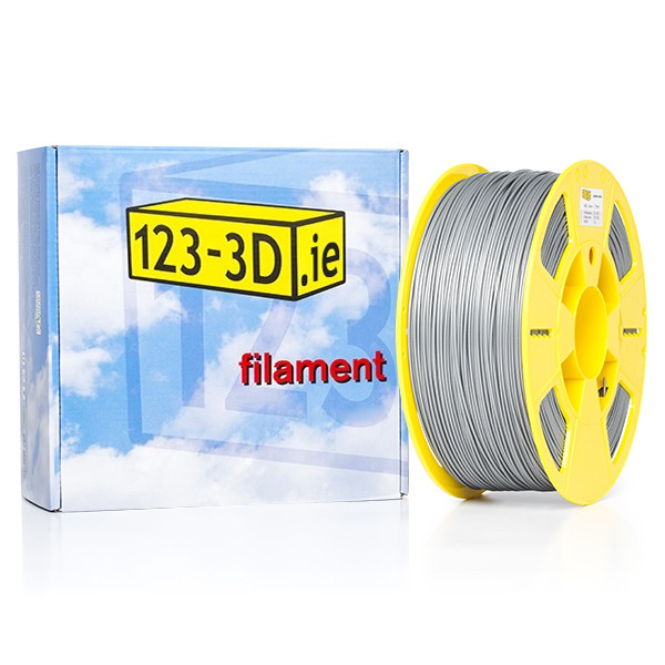 123-3D silver ABS filament 1.75mm, 1kg DFA02007c DFB00017c DFA11006 - 1