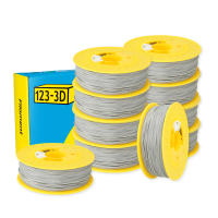 123-3D silver PLA filament 1.75mm, 1kg (10-pack)  DHM10047