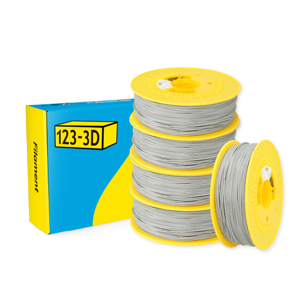 123-3D silver PLA filament 1.75mm, 1kg (5-pack)  DHM10046 - 1