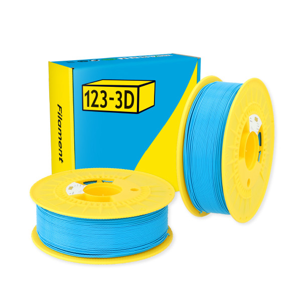 123-3D sky blue PLA filament 1.75mm, 1kg (2-pack)  DHM10018 - 1