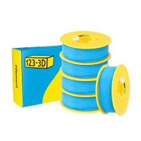 123-3D sky blue PLA filament 1.75mm, 1kg (5-pack)  DHM10019