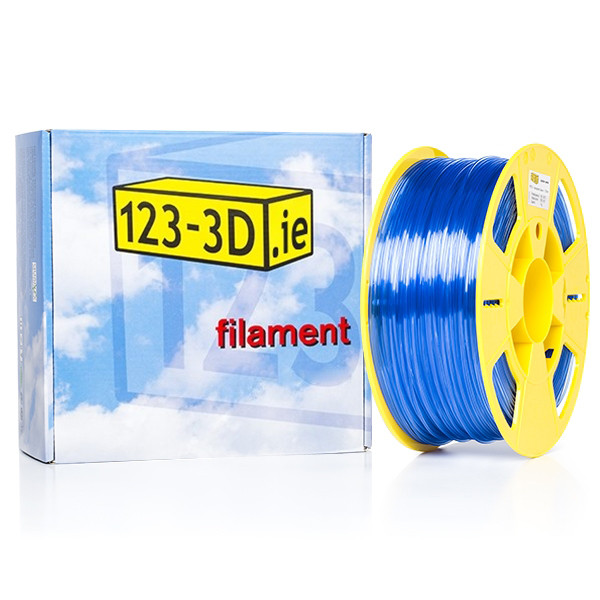 123-3D transparent blue PETG filament 1.75mm, 1kg DFE11007 - 1