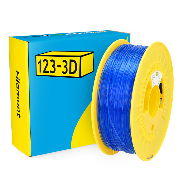 123-3D transparent blue PETG filament 1.75mm, 1kg DHM00135 - 1