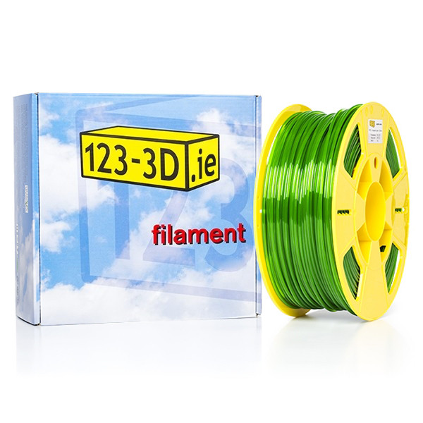 123-3D transparent green PETG filament 2.85mm, 1kg DFE11021 - 1