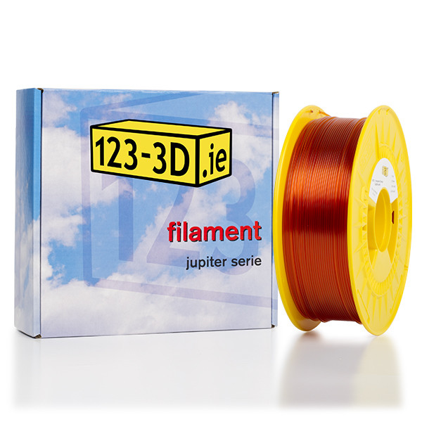 123-3D transparent orange PETG filament 1.75mm, 1kg DFP01115 - 1