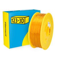123-3D transparent yellow PETG filament 1.75mm, 1kg DHM00136