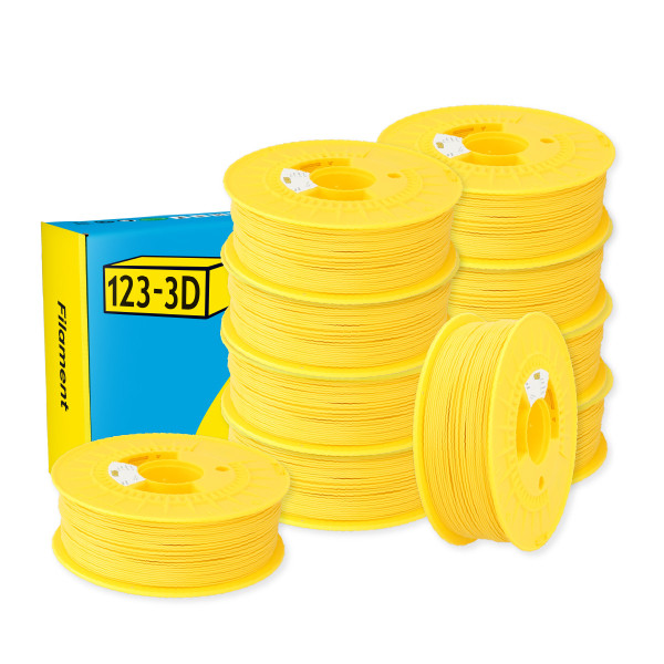 123-3D yellow PLA filament 1.75mm, 1kg (10-pack)  DHM10008 - 1