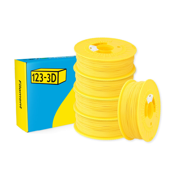 123-3D yellow PLA filament 1.75mm, 1kg (5-pack)  DHM10007 - 1