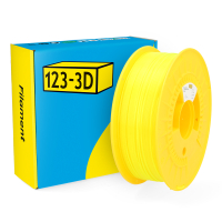 123-3D yellow transparent PLA filament 1.75mm, 1kg DHM00080