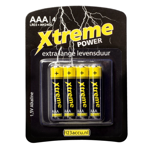 123accu Xtreme Power AAA LR03 batteries (4-pack) MN2400C ADR00008 - 1