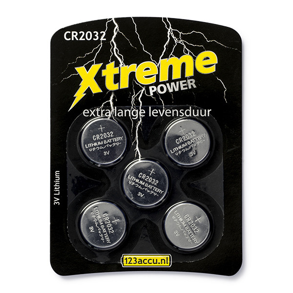 123accu Xtreme Power CR2032 batteries (5-pack) 5004LC ADR00046 - 1