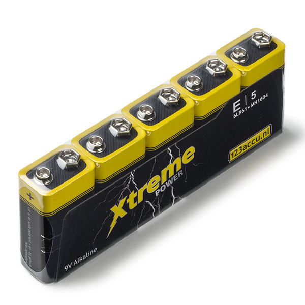 123accu Xtreme Power E 6LR61 battery (5-pack) 006P ADR00047 - 1