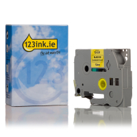 123ink version replaces Brother TZe-C31 black on fluorescent yellow tape, 12mm  080653