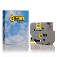 123ink version replaces Brother TZe-C51 black on fluorescent yellow tape, 24mm  080655