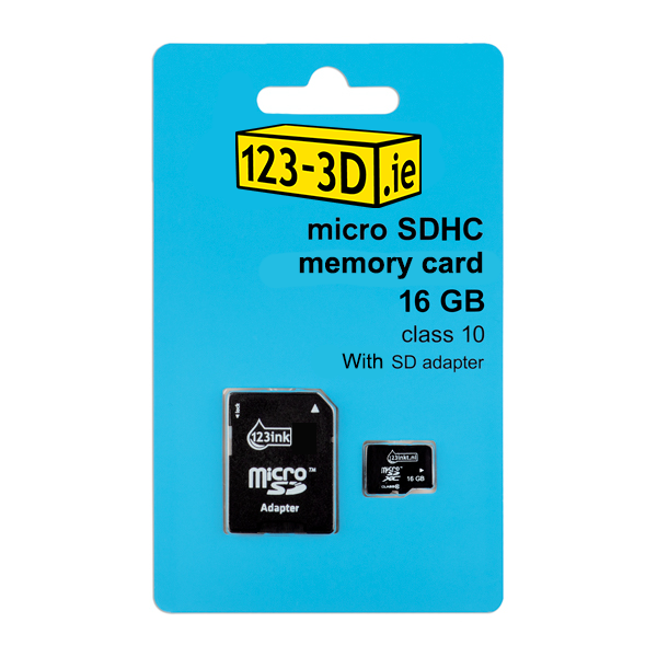 123inkt 123-3D Micro SDHC class 10 memory card including SD adapter - 16GB FM16MP45B/00 300694 - 1