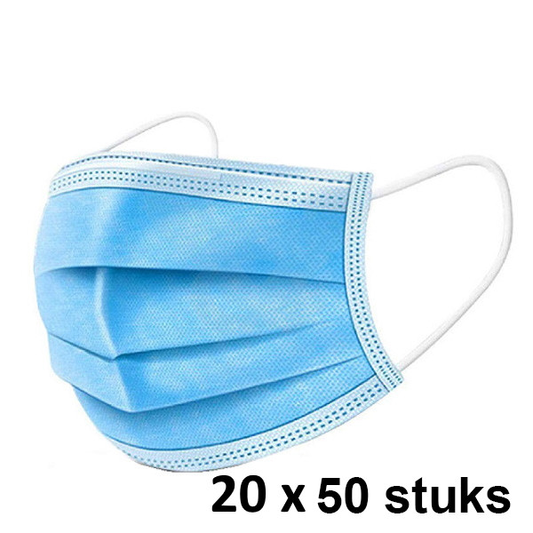Medical type IIR face masks with CE certification (20 x 50-pack) SDR00402 - 1