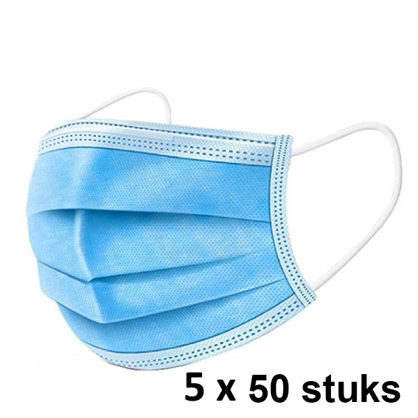 Medical type IIR face masks with CE certification (5 x 50-pack) SDR00400 - 1