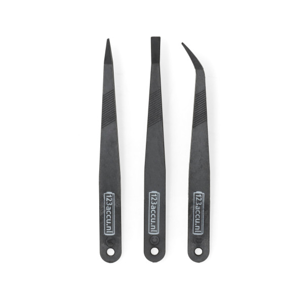 3-in-1 non-conductive anti-static tweezer set (123ink version) ADR00287 - 3