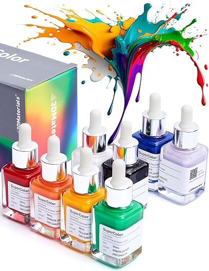 3DMaterials SuperColor 8 Colors 3D Printer Resin Color additive, 30ml x 8 DLQ06118 - 1