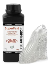 3DMaterials SuperElastic 60A Flexible Silicone Like 3D Printer Resin, 5kg DLQ06104