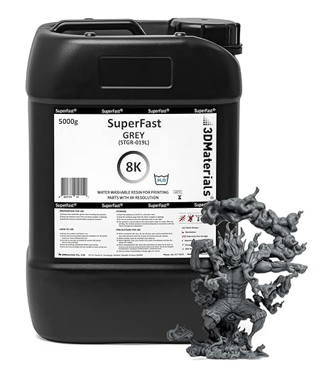 3DMaterials SuperFast 8K Gray 3D Printer Resin, 5kg DLQ06080 - 1