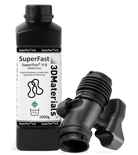 3DMaterials SuperFlex 80A Flexible UL94 V-0 3D Printer Resin, 5kg DLQ06094 - 1