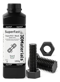 3DMaterials SuperPCS Toughest 1.8Gpa Fast Black 3D Printer Resin, 1kg DLQ06107