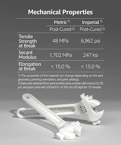 3DMaterials SuperPCS Toughest 1.8Gpa Fast Gray 3D Printer Resin, 5kg DLQ06108 - 4
